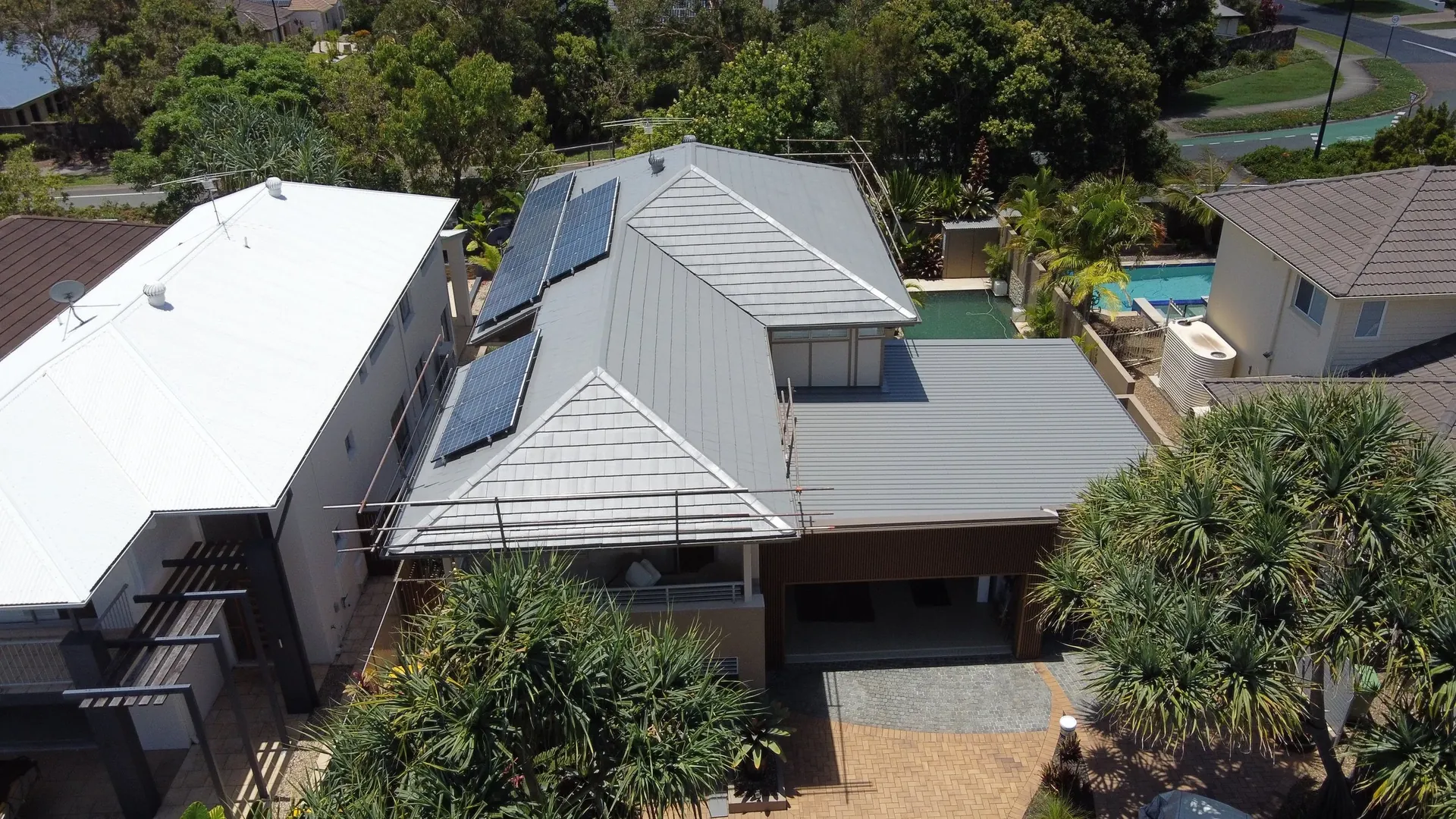 Restored metal roof on a Brisbane home